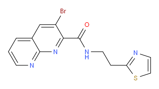 3-bromo-N-(2-(thiazol-2-yl)ethyl)-1,8-naphthyridine-2-carboxamide