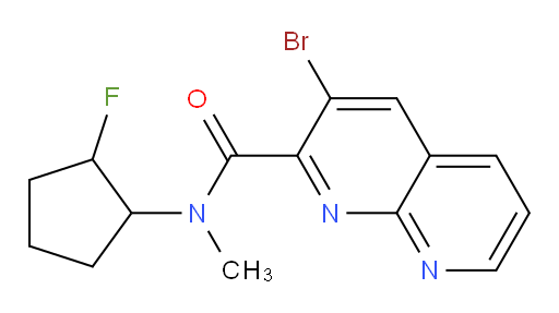 3-bromo-N-(2-fluorocyclopentyl)-N-methyl-1,8-naphthyridine-2-carboxamide