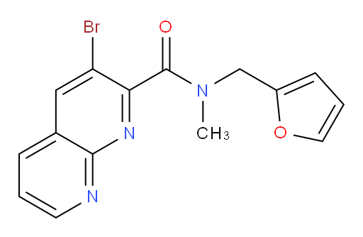 3-bromo-N-(furan-2-ylmethyl)-N-methyl-1,8-naphthyridine-2-carboxamide