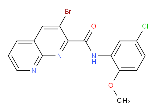 3-bromo-N-(5-chloro-2-methoxyphenyl)-1,8-naphthyridine-2-carboxamide