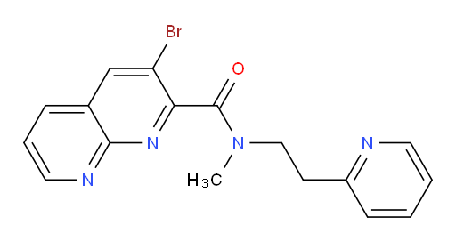 3-bromo-N-methyl-N-(2-(pyridin-2-yl)ethyl)-1,8-naphthyridine-2-carboxamide
