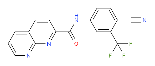N-(4-cyano-3-(trifluoromethyl)phenyl)-1,8-naphthyridine-2-carboxamide