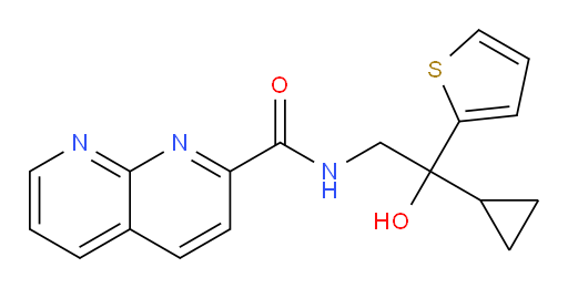 N-(2-cyclopropyl-2-hydroxy-2-(thiophen-2-yl)ethyl)-1,8-naphthyridine-2-carboxamide