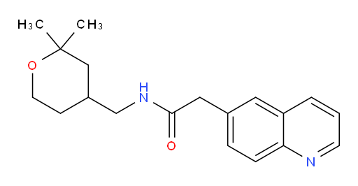 N-((2,2-dimethyltetrahydro-2H-pyran-4-yl)methyl)-2-(quinolin-6-yl)acetamide