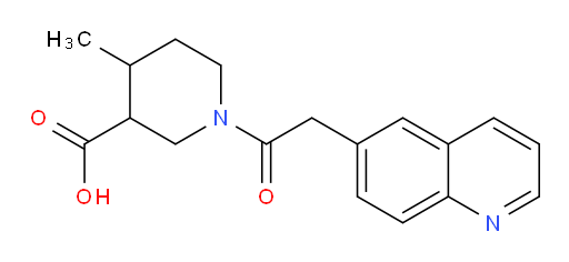 4-methyl-1-(2-(quinolin-6-yl)acetyl)piperidine-3-carboxylic acid