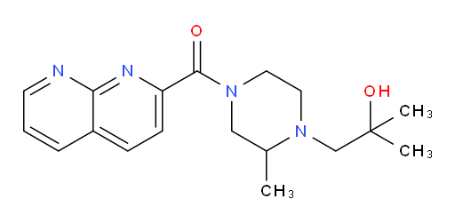 (4-(2-hydroxy-2-methylpropyl)-3-methylpiperazin-1-yl)(1,8-naphthyridin-2-yl)methanone