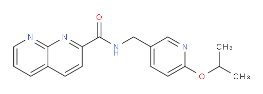 N-((6-isopropoxypyridin-3-yl)methyl)-1,8-naphthyridine-2-carboxamide