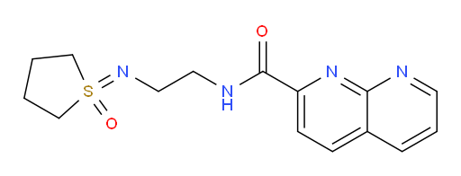 N-(2-((1-oxidotetrahydrothiophen-1-ylidene)amino)ethyl)-1,8-naphthyridine-2-carboxamide