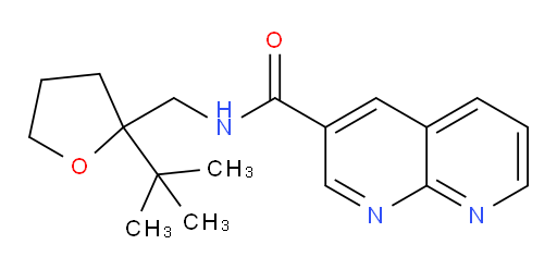 N-((2-(tert-butyl)tetrahydrofuran-2-yl)methyl)-1,8-naphthyridine-3-carboxamide