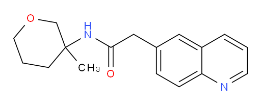 N-(3-methyltetrahydro-2H-pyran-3-yl)-2-(quinolin-6-yl)acetamide