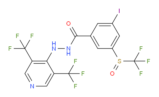 N'-(3,5-bis(trifluoromethyl)pyridin-4-yl)-3-iodo-5-((trifluoromethyl)sulfinyl)benzohydrazide
