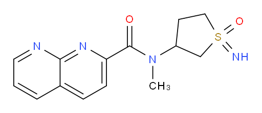 N-(1-imino-1-oxidotetrahydrothiophen-3-yl)-N-methyl-1,8-naphthyridine-2-carboxamide