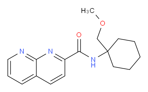 N-(1-(methoxymethyl)cyclohexyl)-1,8-naphthyridine-2-carboxamide