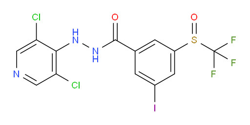 N'-(3,5-dichloropyridin-4-yl)-3-iodo-5-((trifluoromethyl)sulfinyl)benzohydrazide