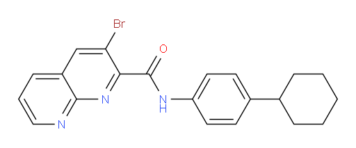3-bromo-N-(4-cyclohexylphenyl)-1,8-naphthyridine-2-carboxamide