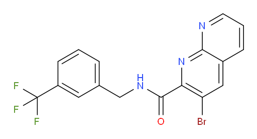 3-bromo-N-(3-(trifluoromethyl)benzyl)-1,8-naphthyridine-2-carboxamide