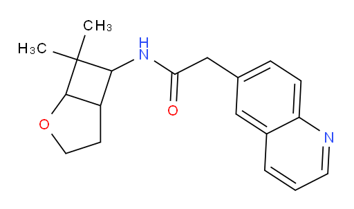 N-(7,7-dimethyl-2-oxabicyclo[3.2.0]heptan-6-yl)-2-(quinolin-6-yl)acetamide