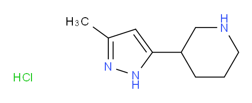 3-(3-methyl-1H-pyrazol-5-yl)piperidine hydrochloride