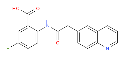 5-fluoro-2-(2-(quinolin-6-yl)acetamido)benzoic acid