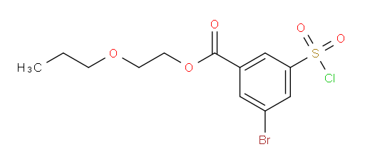 2-propoxyethyl 3-bromo-5-(chlorosulfonyl)benzoate