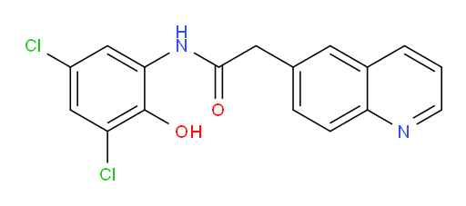 N-(3,5-dichloro-2-hydroxyphenyl)-2-(quinolin-6-yl)acetamide