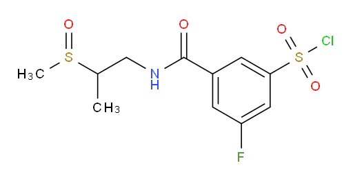 3-fluoro-5-((2-(methylsulfinyl)propyl)carbamoyl)benzene-1-sulfonyl chloride