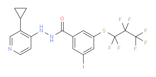 N'-(3-cyclopropylpyridin-4-yl)-3-iodo-5-((perfluoropropyl)thio)benzohydrazide