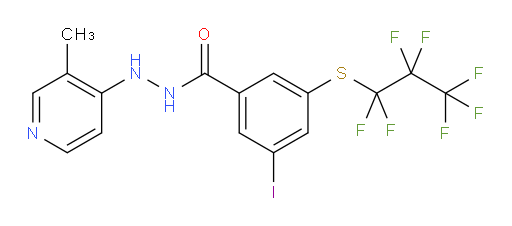 3-iodo-N'-(3-methylpyridin-4-yl)-5-((perfluoropropyl)thio)benzohydrazide