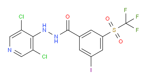 N'-(3,5-dichloropyridin-4-yl)-3-iodo-5-((trifluoromethyl)sulfonyl)benzohydrazide