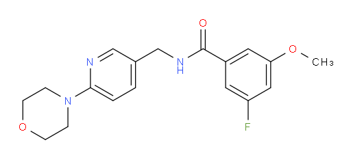 3-fluoro-5-methoxy-N-((6-morpholinopyridin-3-yl)methyl)benzamide