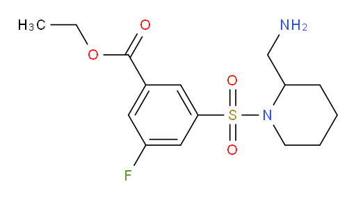 ethyl 3-((2-(aminomethyl)piperidin-1-yl)sulfonyl)-5-fluorobenzoate