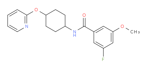 3-fluoro-5-methoxy-N-(4-(pyridin-2-yloxy)cyclohexyl)benzamide