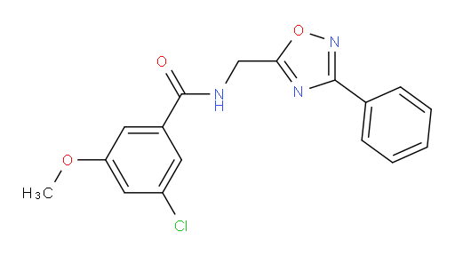 3-chloro-5-methoxy-N-((3-phenyl-1,2,4-oxadiazol-5-yl)methyl)benzamide