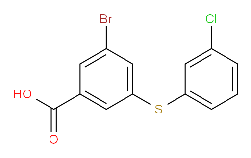 3-bromo-5-((3-chlorophenyl)thio)benzoic acid
