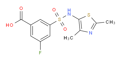 3-(N-(2,4-dimethylthiazol-5-yl)sulfamoyl)-5-fluorobenzoic acid