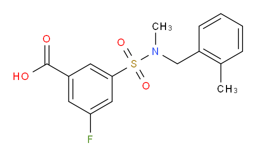 3-fluoro-5-(N-methyl-N-(2-methylbenzyl)sulfamoyl)benzoic acid