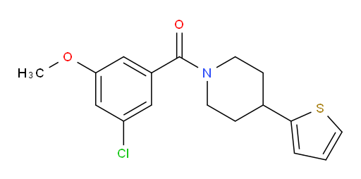 (3-chloro-5-methoxyphenyl)(4-(thiophen-2-yl)piperidin-1-yl)methanone