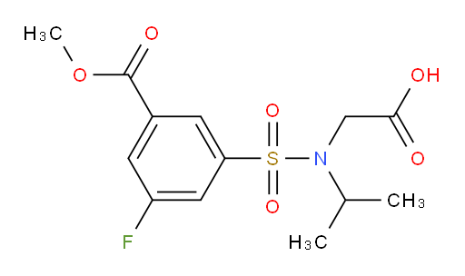 2-(3-fluoro-N-isopropyl-5-(methoxycarbonyl)phenylsulfonamido)acetic acid