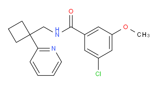3-chloro-5-methoxy-N-((1-(pyridin-2-yl)cyclobutyl)methyl)benzamide
