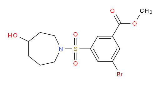 methyl 3-bromo-5-((4-hydroxyazepan-1-yl)sulfonyl)benzoate