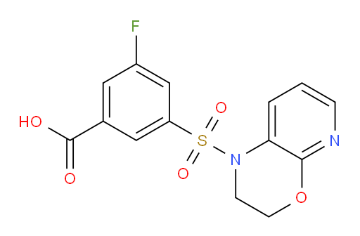 3-((2,3-dihydro-1H-pyrido[2,3-b][1,4]oxazin-1-yl)sulfonyl)-5-fluorobenzoic acid