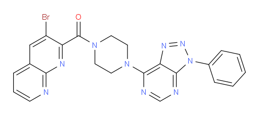 (3-bromo-1,8-naphthyridin-2-yl)(4-(3-phenyl-3H-[1,2,3]triazolo[4,5-d]pyrimidin-7-yl)piperazin-1-yl)methanone