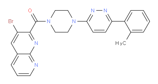 (3-bromo-1,8-naphthyridin-2-yl)(4-(6-(o-tolyl)pyridazin-3-yl)piperazin-1-yl)methanone