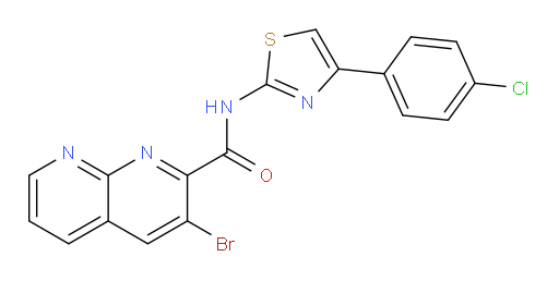3-bromo-N-(4-(4-chlorophenyl)thiazol-2-yl)-1,8-naphthyridine-2-carboxamide