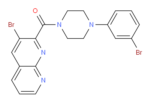 (3-bromo-1,8-naphthyridin-2-yl)(4-(3-bromophenyl)piperazin-1-yl)methanone