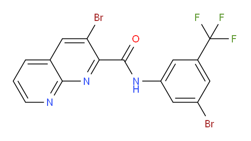 3-bromo-N-(3-bromo-5-(trifluoromethyl)phenyl)-1,8-naphthyridine-2-carboxamide