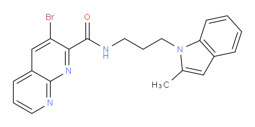 3-bromo-N-(3-(2-methyl-1H-indol-1-yl)propyl)-1,8-naphthyridine-2-carboxamide