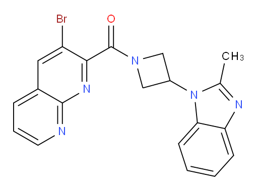 (3-bromo-1,8-naphthyridin-2-yl)(3-(2-methyl-1H-benzo[d]imidazol-1-yl)azetidin-1-yl)methanone