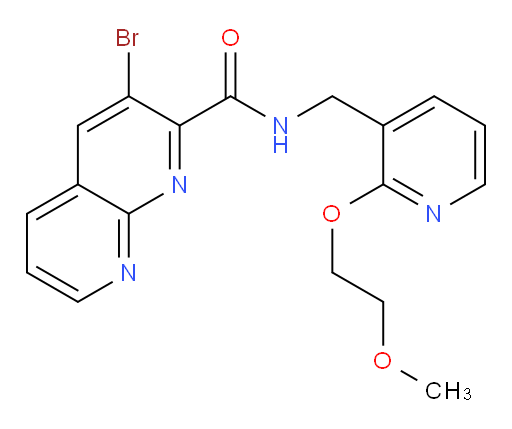 3-bromo-N-((2-(2-methoxyethoxy)pyridin-3-yl)methyl)-1,8-naphthyridine-2-carboxamide