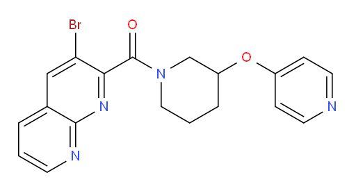 (3-bromo-1,8-naphthyridin-2-yl)(3-(pyridin-4-yloxy)piperidin-1-yl)methanone